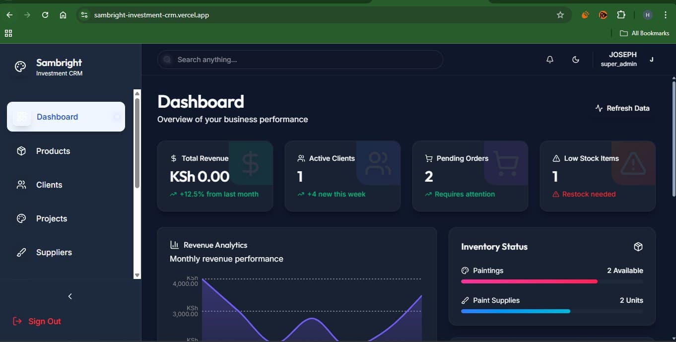 Sambright Investment CRM